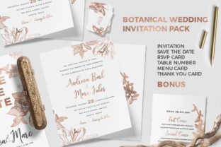 Botanical Wedding Invitation Pack: Elevating Your Stationery Suite with Rose Gold and Floral Elegance