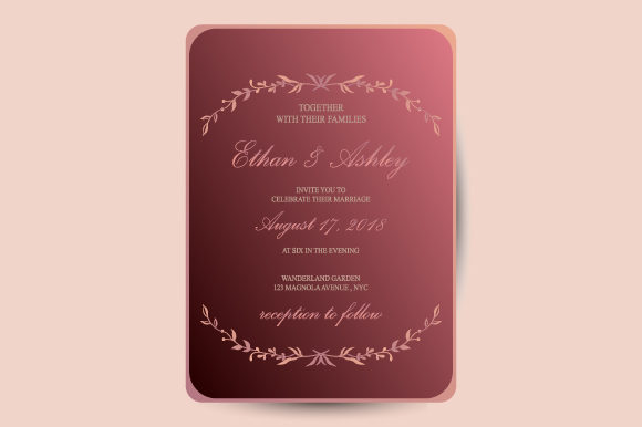 Card with Flower Leaves: Elevating Wedding Invitations and Event Stationery