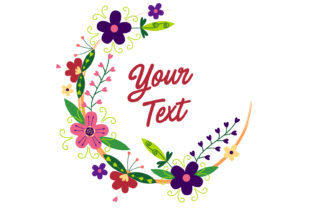 Circular Floral Frame: Versatile Design for Gifts