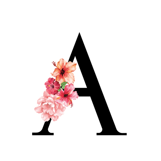 Elevating Design with Watercolor Initial Flowers: A Guide to Elegant Typography
