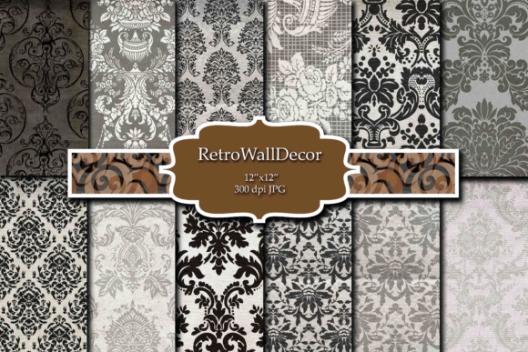 Elevating Digital Design with Black Damask Paper: A Comprehensive Guide to Shabby Chic Elegance
