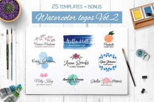 Evaluating Watercolor Logo Templates V.2 for Brand Identity Projects