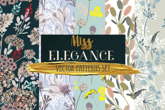 Flora Vector Seamless Patterns: A Practical Asset for Rustic Watercolor Design