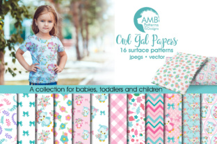 Girly Owl Papers: Pastel Design Assets