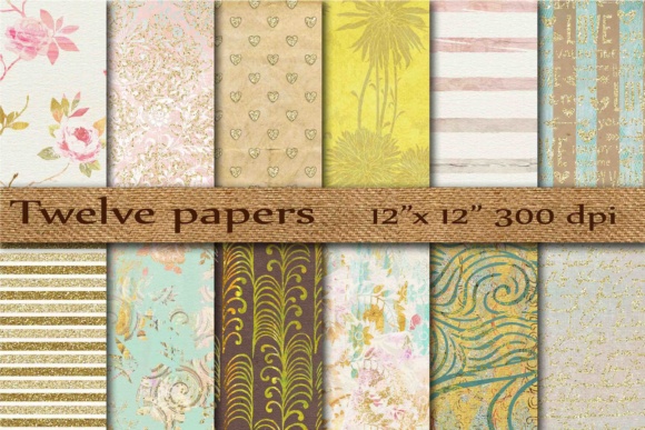 Gold Digital Papers for Premium Design