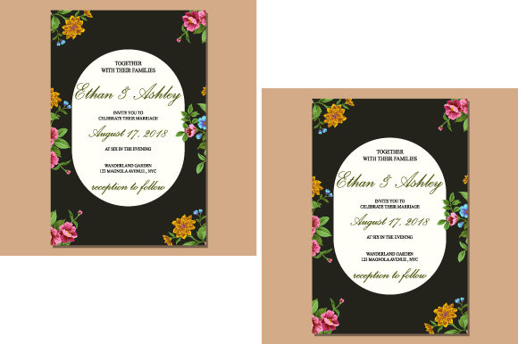 Invitation with Floral Pattern Frame: Elevating Modern Event Design