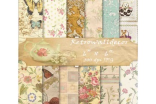 Rustic Digital Paper 6: Vintage Design Assets