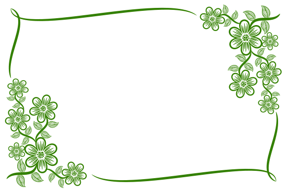 Simple Frame Vector: Wedding, Floral & Batik Designs