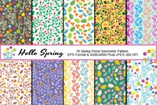 Spring Floral Geometric Pattern for Creative Projects
