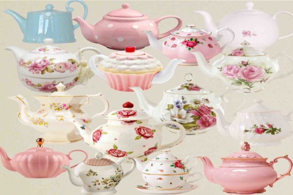 Teapot Clip Art: Vintage & Floral Design Assets